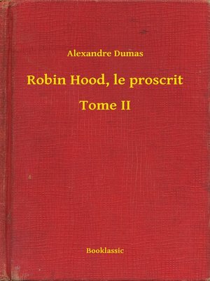 cover image of Robin Hood, le proscrit--Tome II